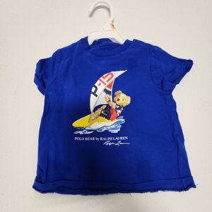 Ralph Lauren Kids Royal Blue Sailing Bear Tee